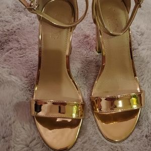Rose gold sandal/heels
